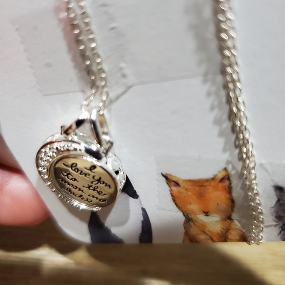Sterling Silver Bling Cresent 2 PC Detachable I LOVE YOU Moon Necklace Charms - Picture 9 of 9